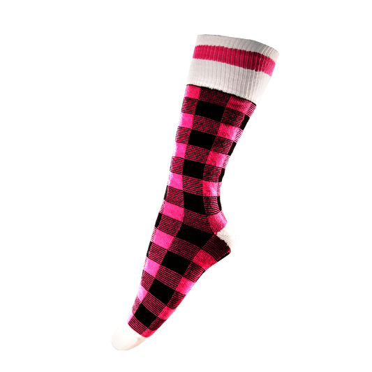 Pook Unisex Wool Socks Pink Plaid