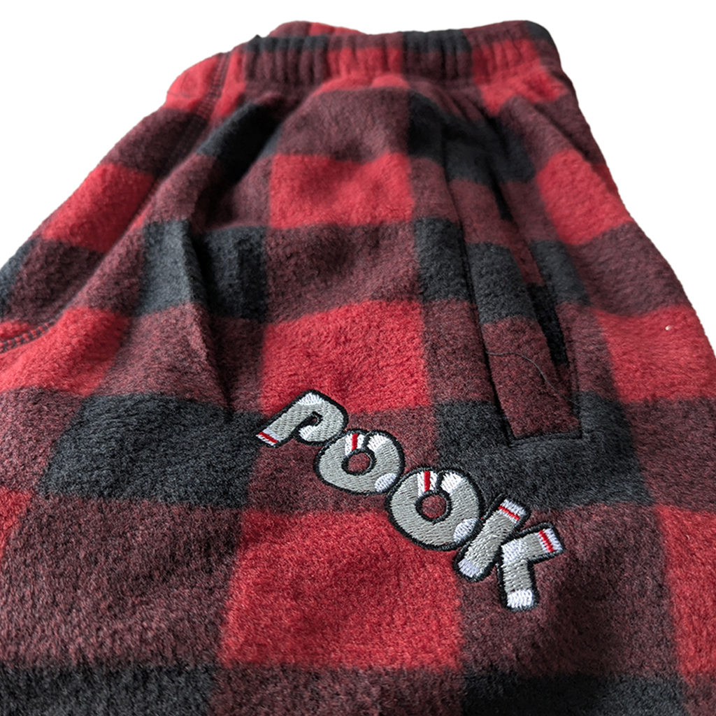 Pook Unisex Pajama Pants Red Plaid