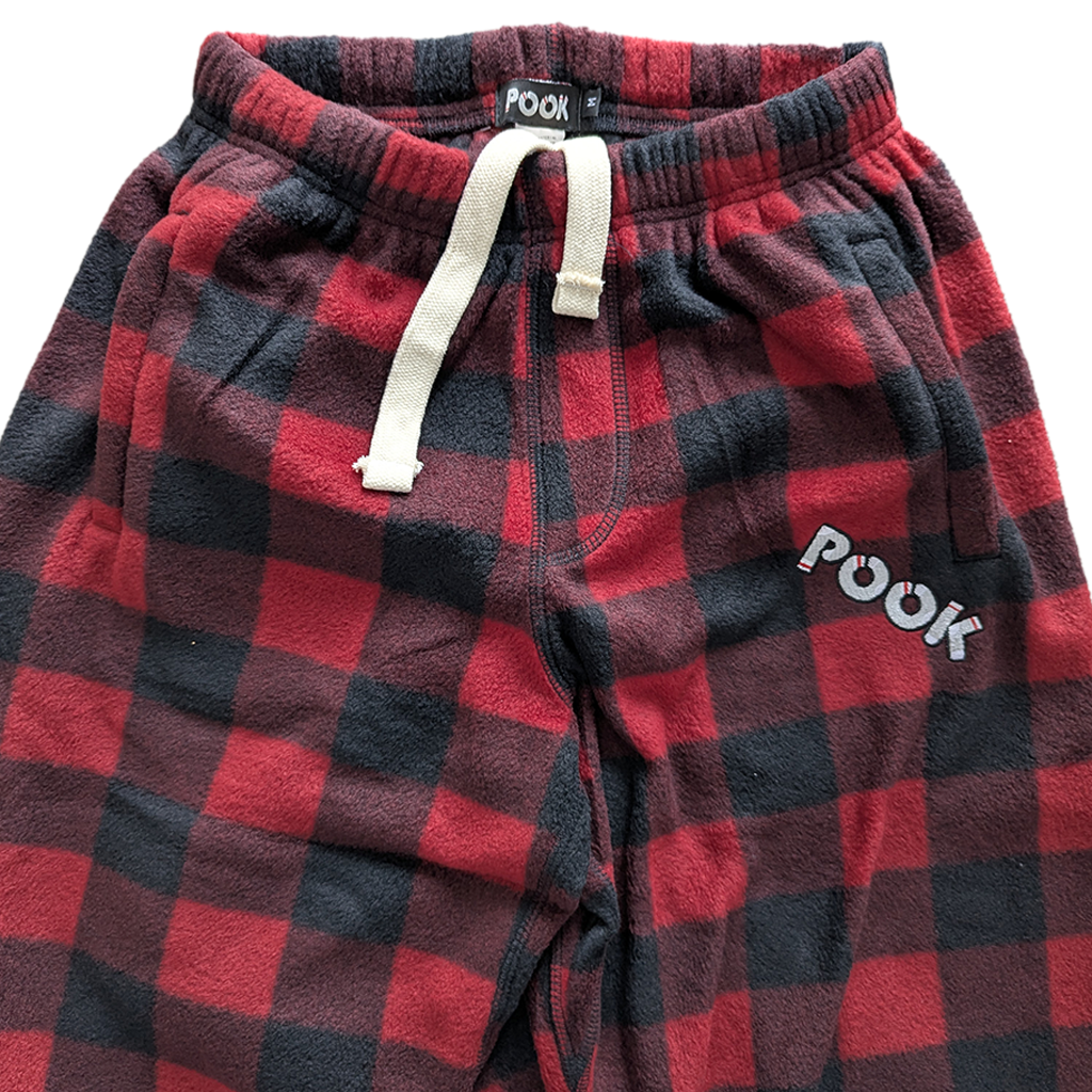 Pook Unisex Pajama Pants Red Plaid