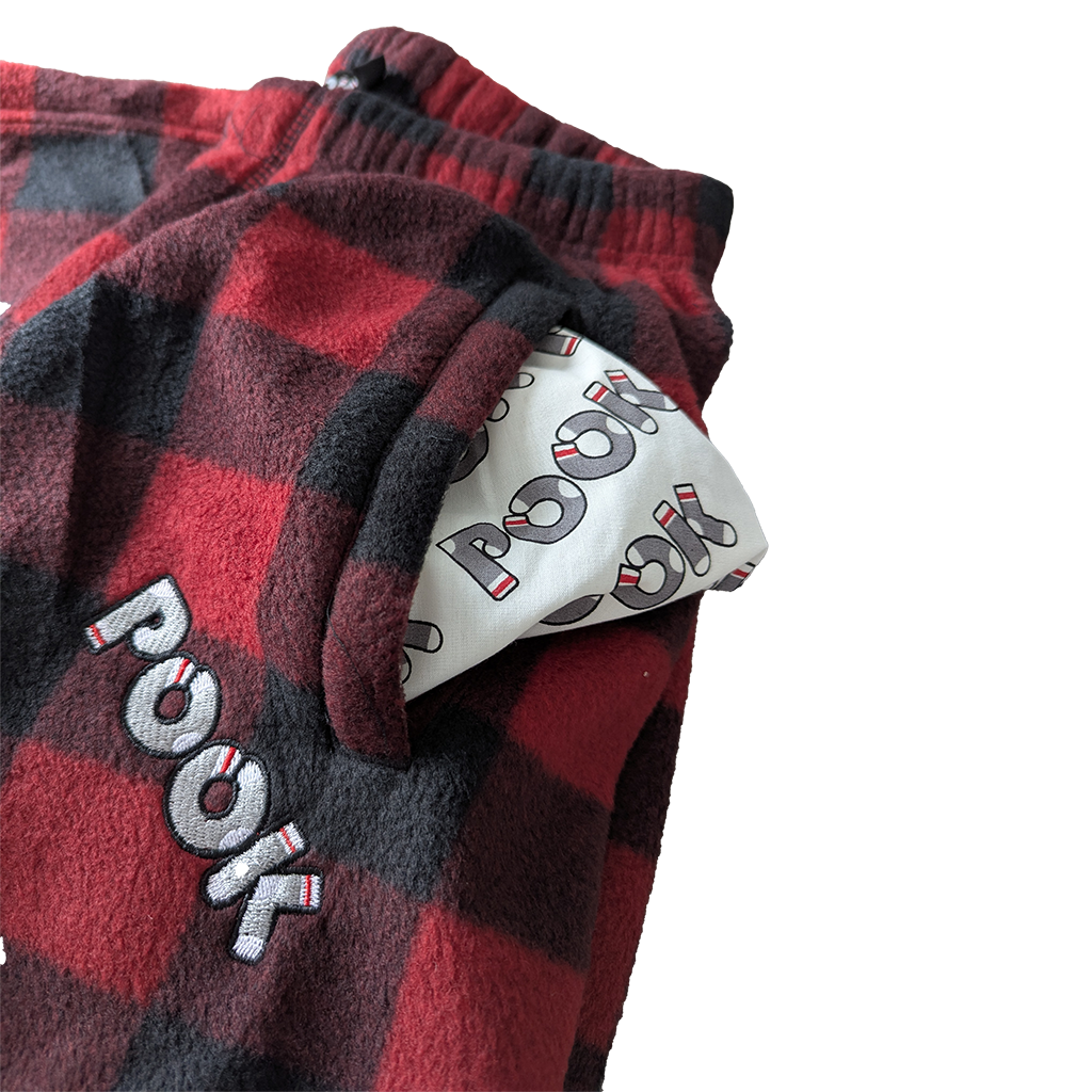 Pook Unisex Pajama Pants Red Plaid