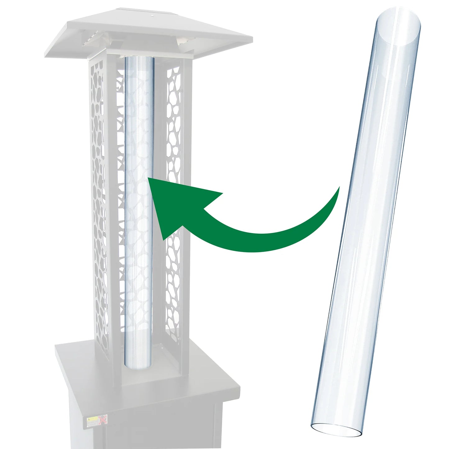 Premium Pellet-Powered Patio Heater Replacement Glass