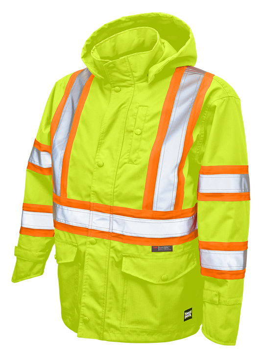 Premium Ripstop Safety Rain Jacket