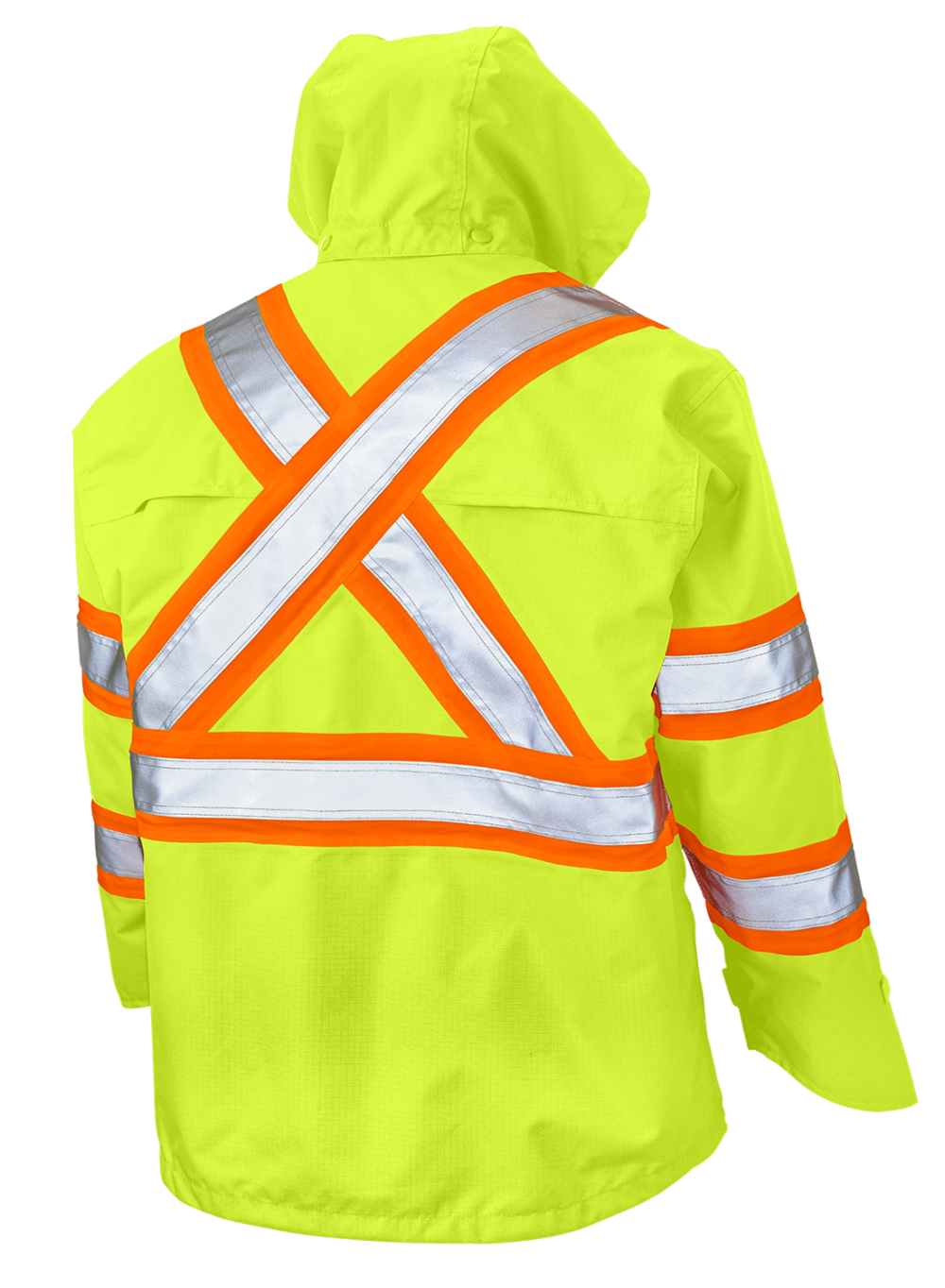 Premium Ripstop Safety Rain Jacket