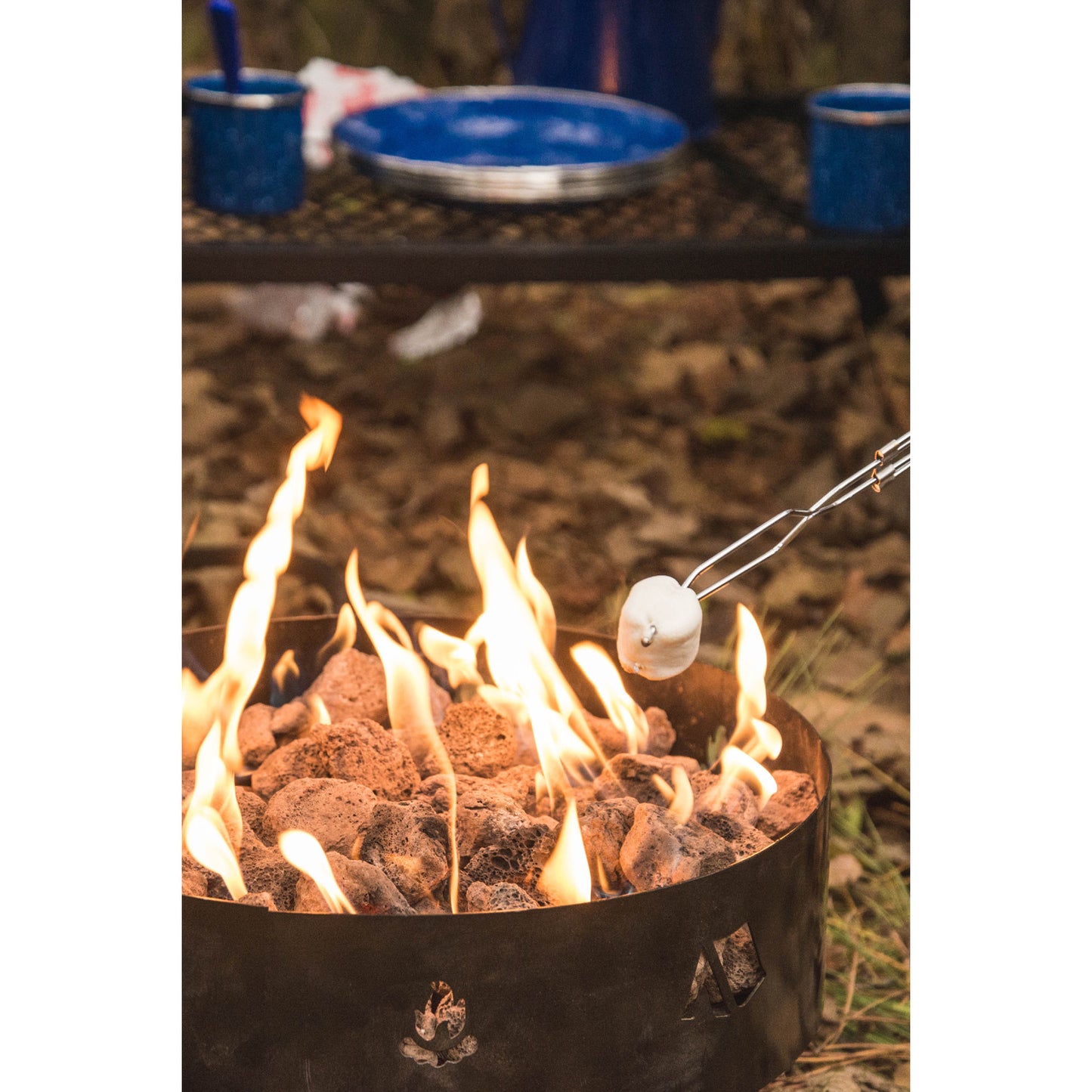 Propane Fire Pit with Lava Rocks