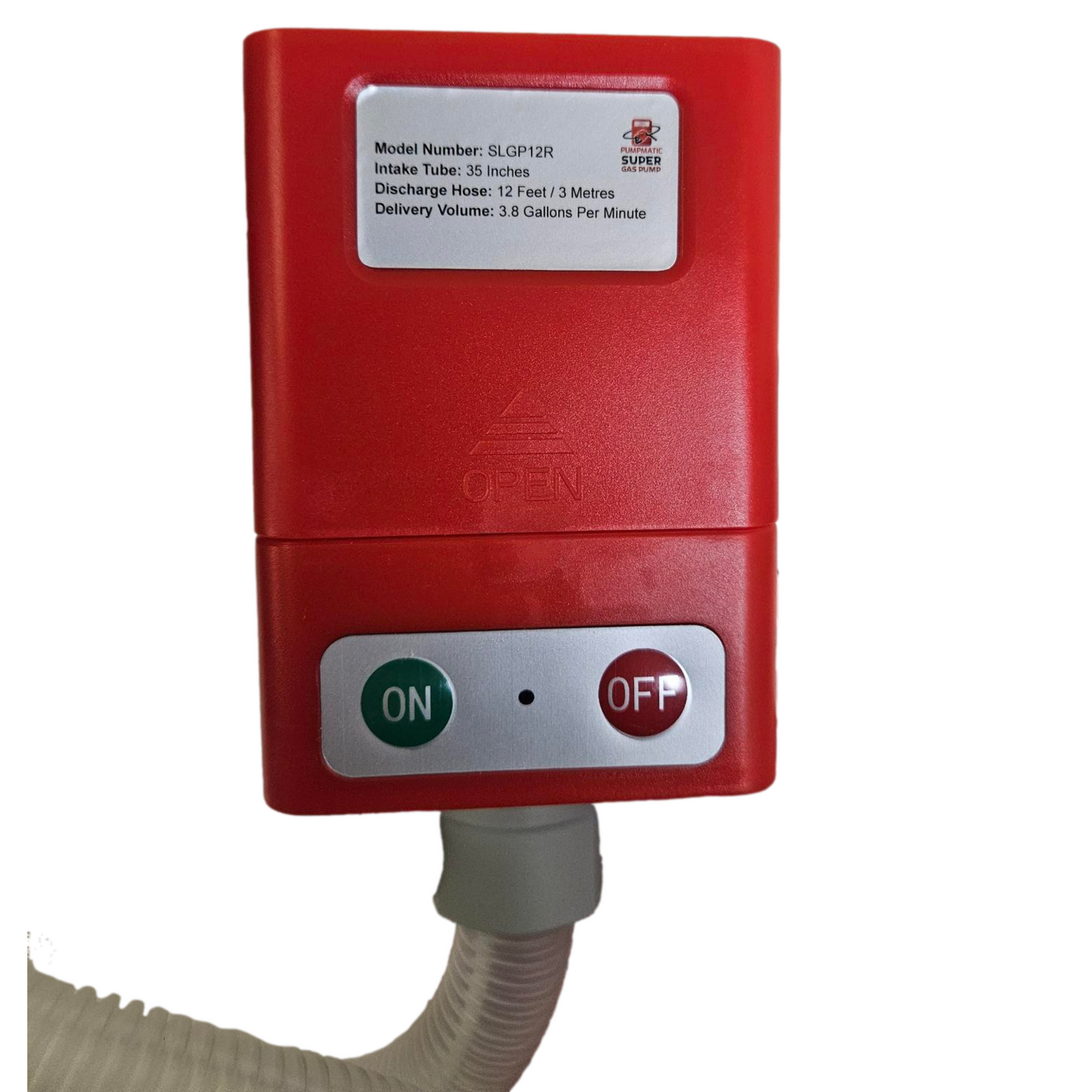 *New* PumpMatic Super Long Gas Pump w/ 12 Ft Hose - 3.8 GPM - Gas, Diesel, Kerosene