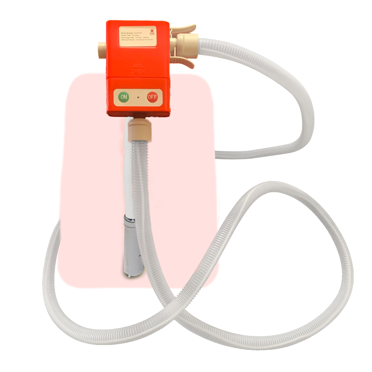 *New* PumpMatic Super Long Gas Pump w/ 12 Ft Hose - 3.8 GPM - Gas, Diesel, Kerosene