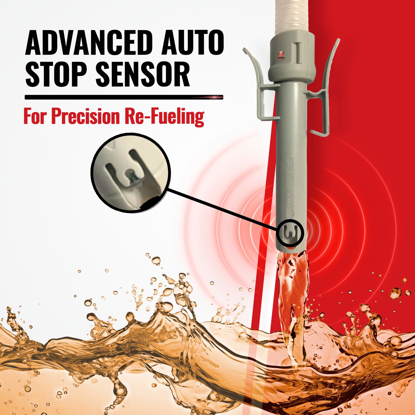 *New* PumpMatic Super Long Gas Pump w/ 12 Ft Hose - 3.8 GPM - Gas, Diesel, Kerosene