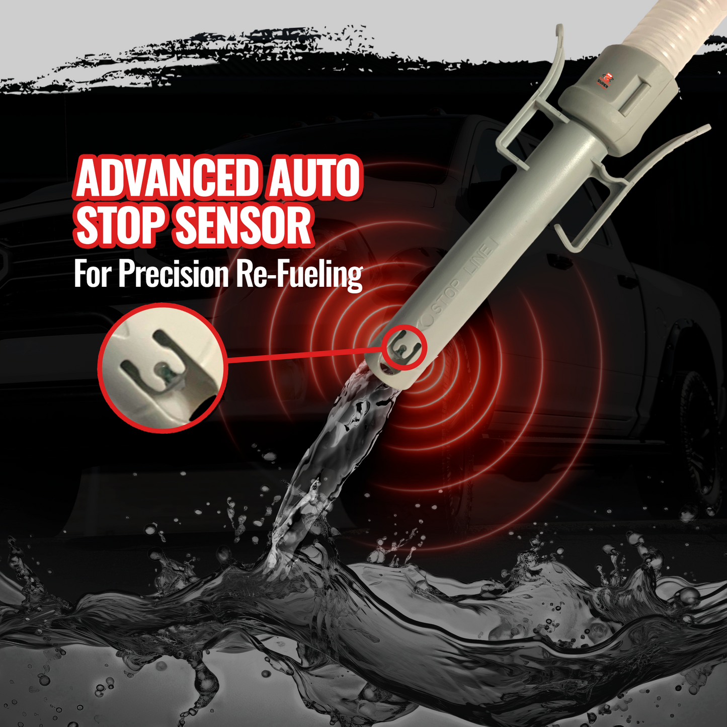 PumpMatic Super Gas Pump Fuel Transfer Pump for Gas, Diesel, Kerosene + 3 Power Sources w/ 4.25 Ft Hose