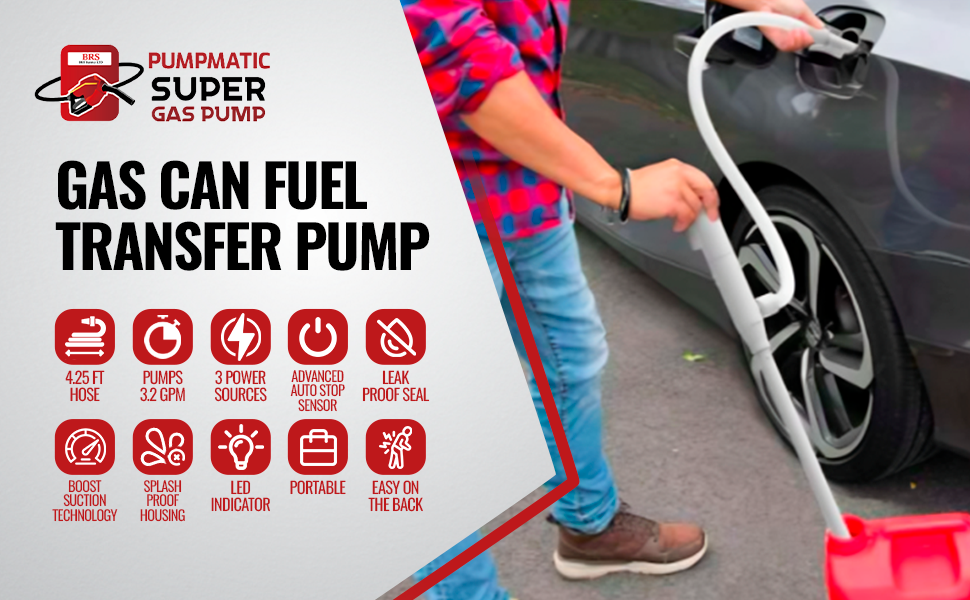 PumpMatic Stick Pump w/ Auto-Stop Sensor & 4.25 Ft Hose