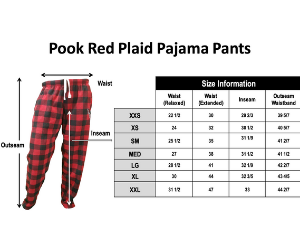 Pook Unisex Pajama Pants Pink Plaid