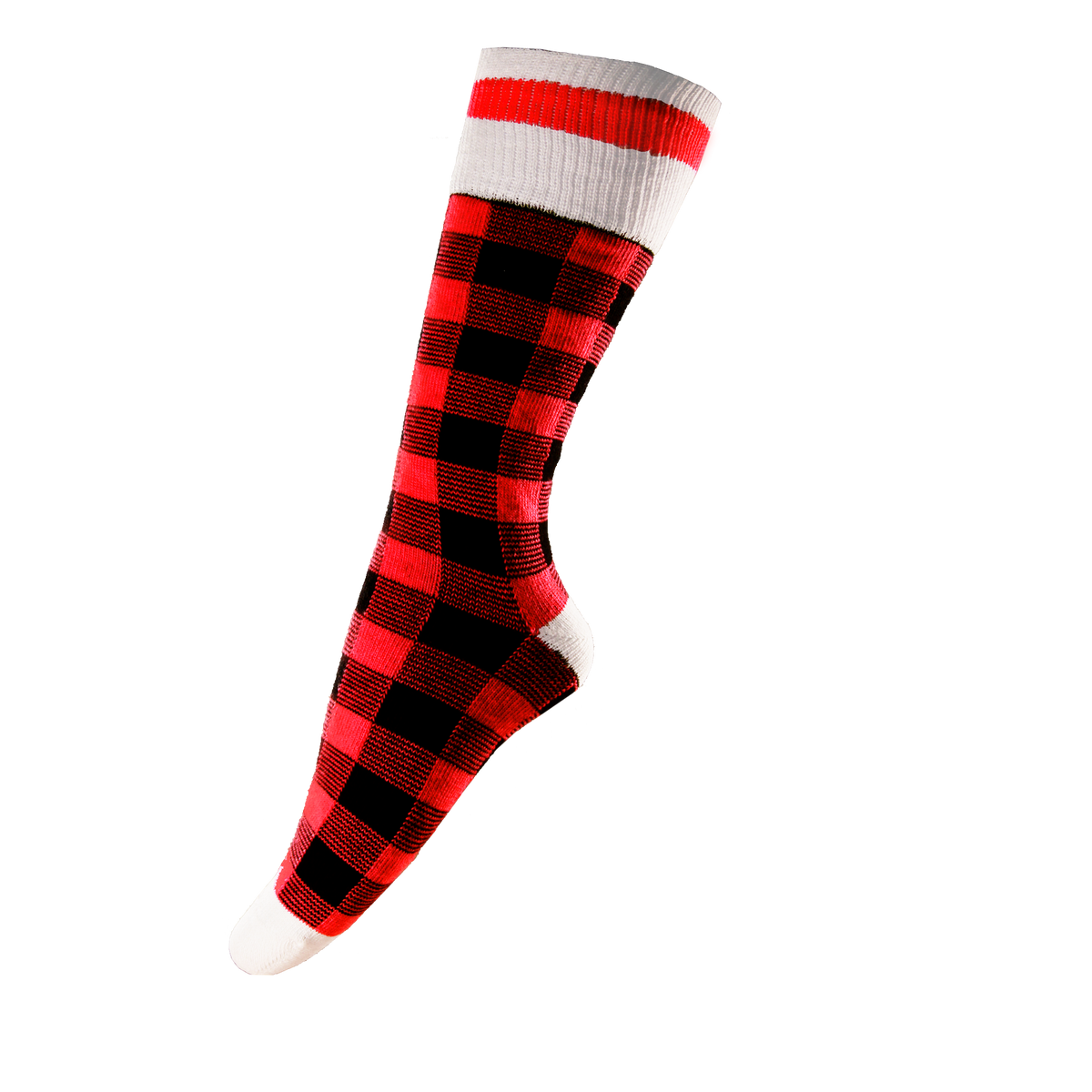 Pook Unisex Mid Calf Socks Red Plaid