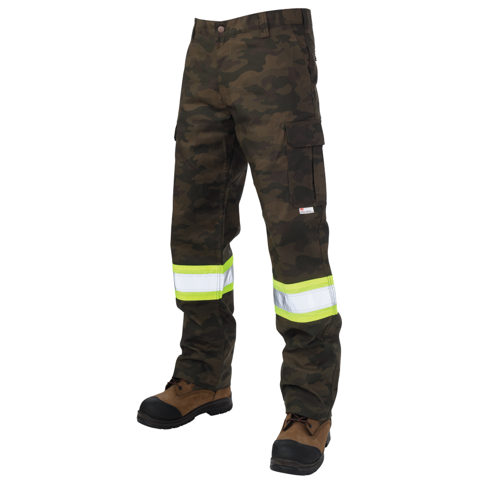 Relaxed Fit Camo Flex Duck Safety Cargo Utility Pant