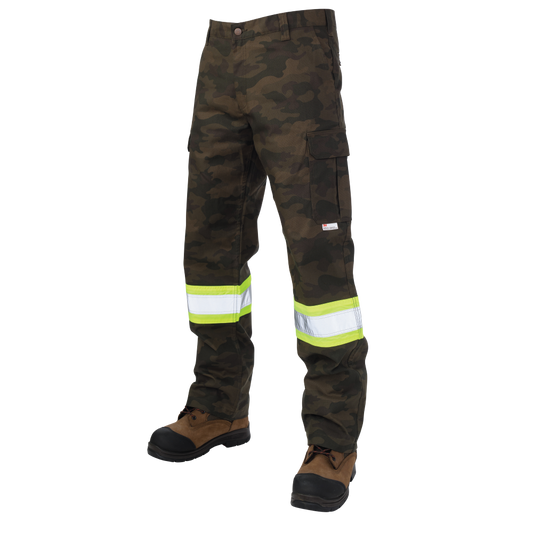 Relaxed Fit Camo Flex Duck Safety Cargo Utility Pant