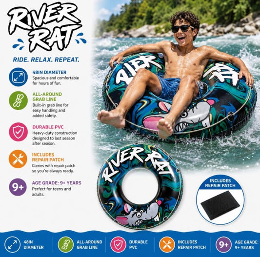 Pool Float - River Rat Tube - 6 Count