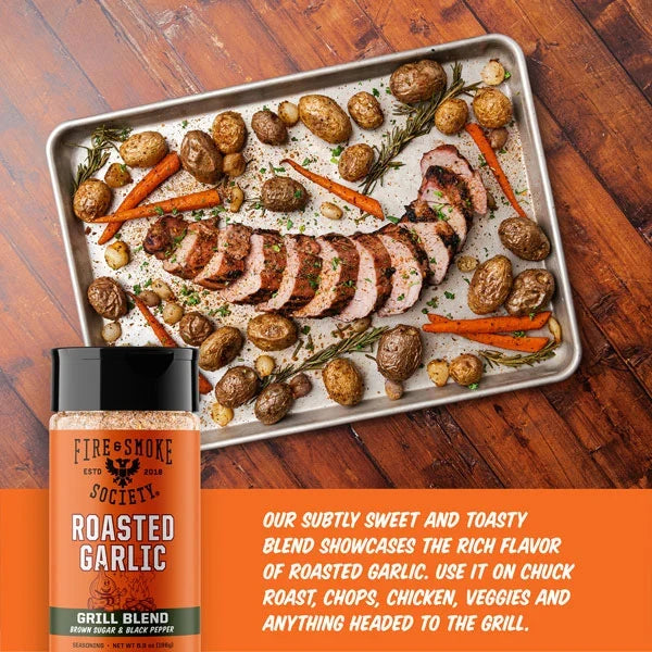 Fire & Smoke Society Roasted Garlic Seasoning – 6.9 oz