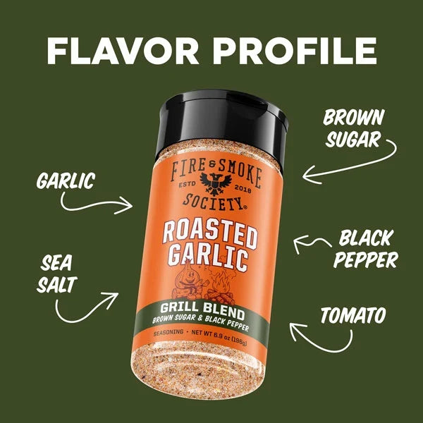 Fire & Smoke Society Roasted Garlic Seasoning – 6.9 oz