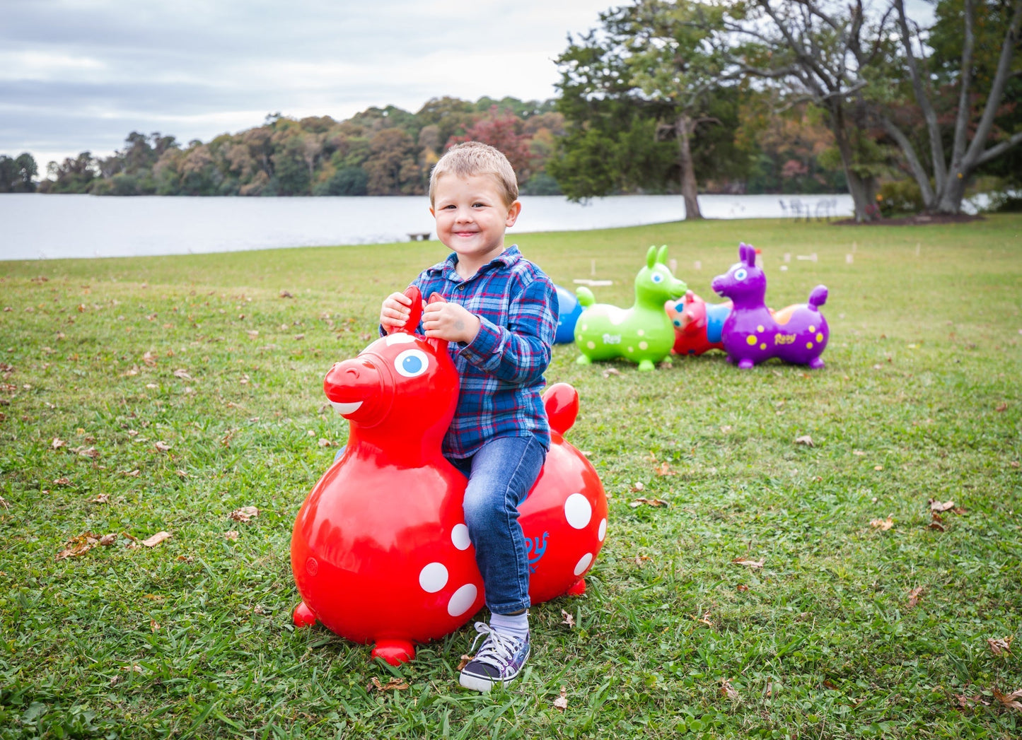 Rody MAX Red Inflatable Bounce Horse With Pump