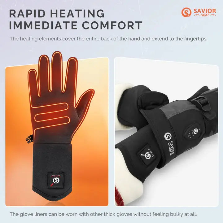Savior Heated Breathable Thin Glove Liners
