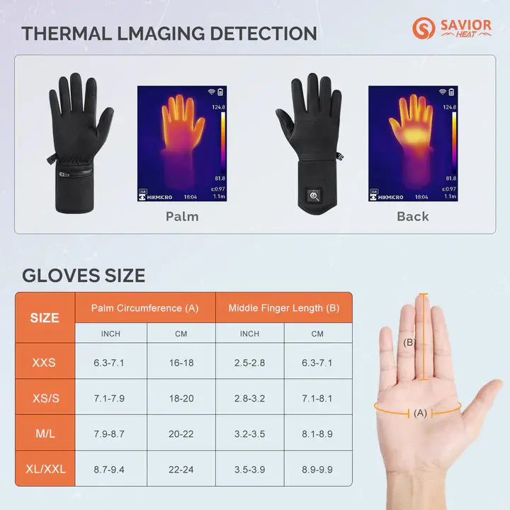 Savior Heated Breathable Thin Glove Liners