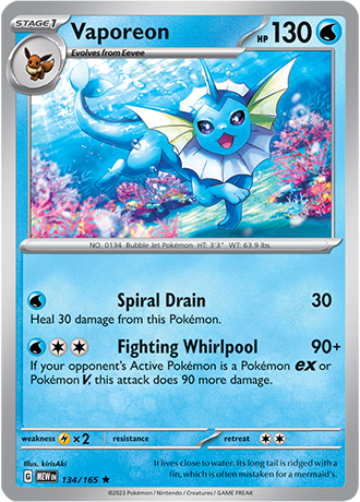 Vaporeon 134/165