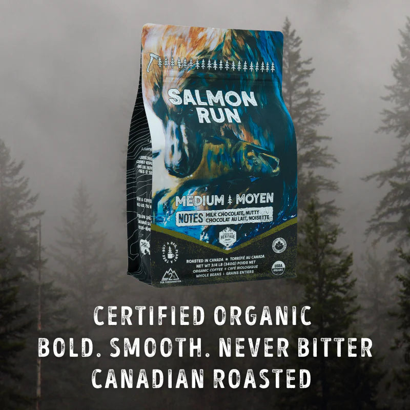 Salmon Run Organic Coffee - Canadian Heritage Roasting Co.