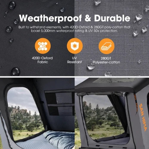 San Hima Hotham Aluminum Rooftop Tent - Lightweight Triangle RTT
