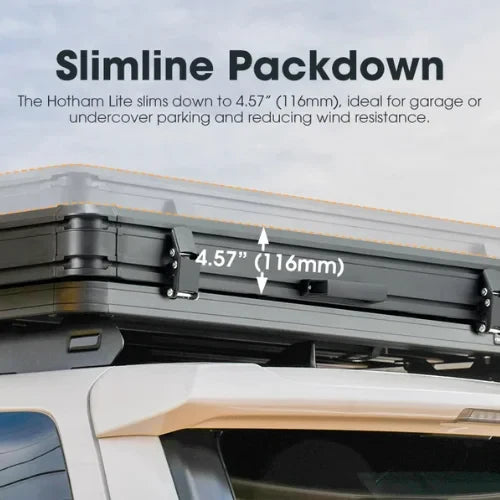 San Hima Hotham Lite Aluminum Rooftop Tent - Lightweight Slim Triangle Tent