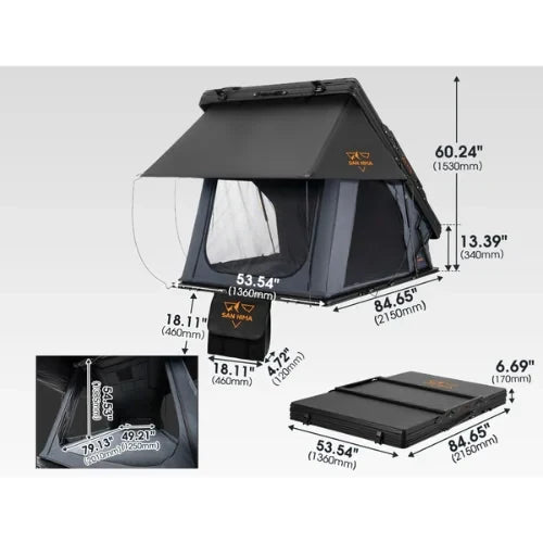 San Hima Hotham X Rooftop Tent - Elevated Triangle Tent