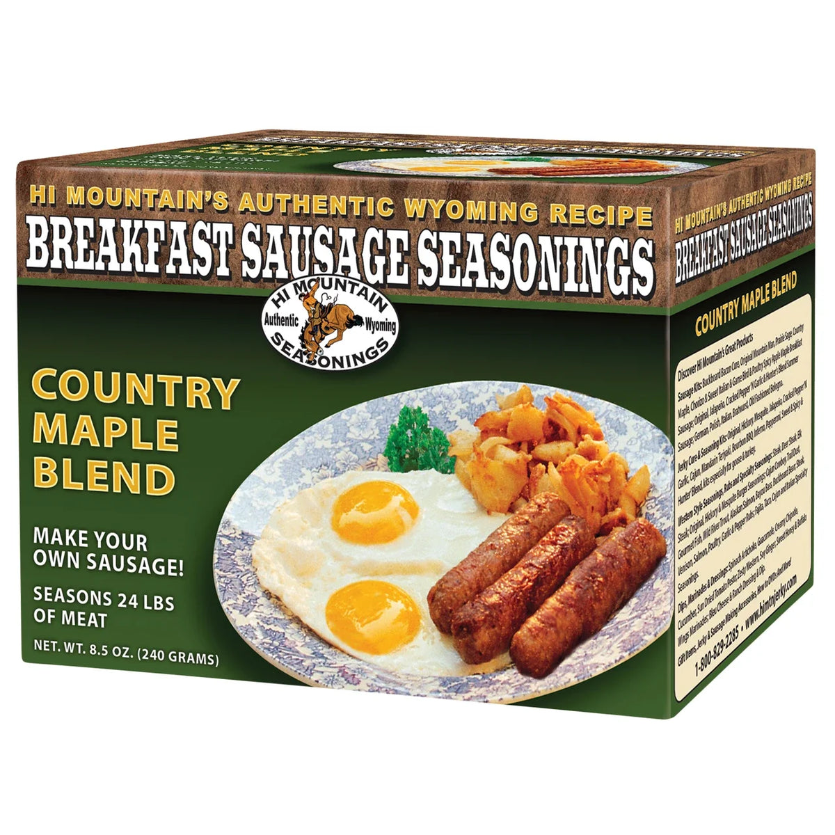 Hi Mountain Country Maple Breakfast Sausage Seasoning – Makes 24 lb