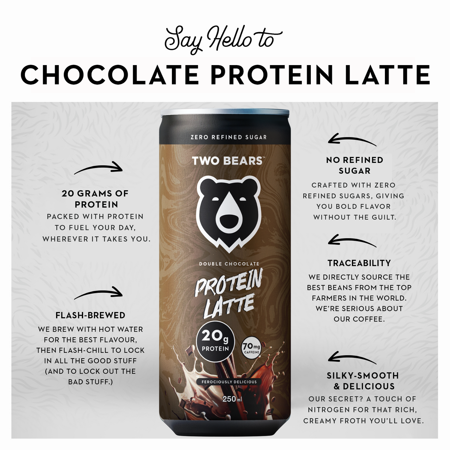 Double Chocolate Protein Latte (6 x twelve packs = 72 cans)