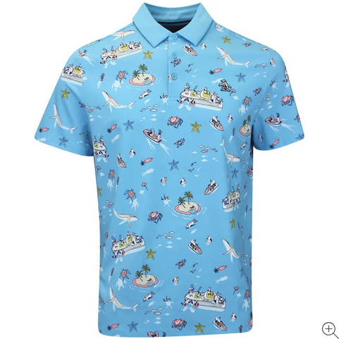 Pete 'N The Boat Print Polo   Style#OGKSF028