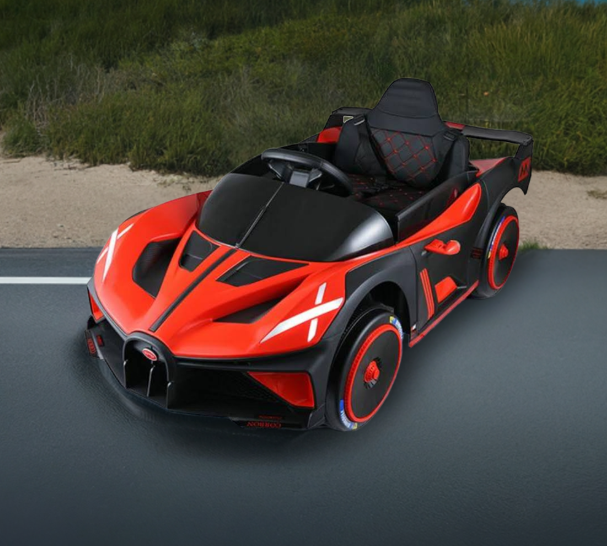 2026 Bugatti Style 12V Kids Ride On Car with Remote Control AND LIGHT UP WHEELS!