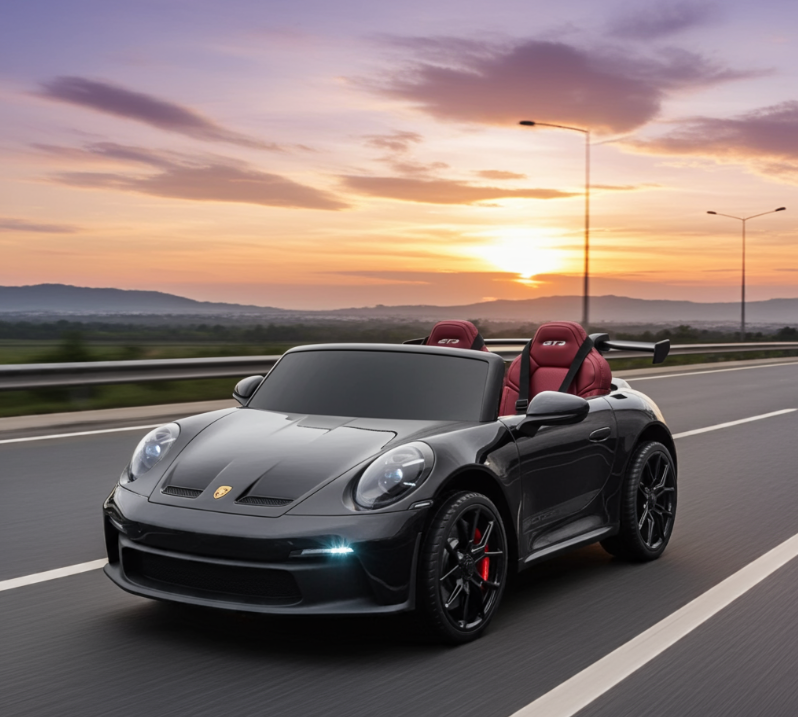 2026 24V Porsche 911 GT3 2 Seater Kids Ride On Car - NEW Silent Motor