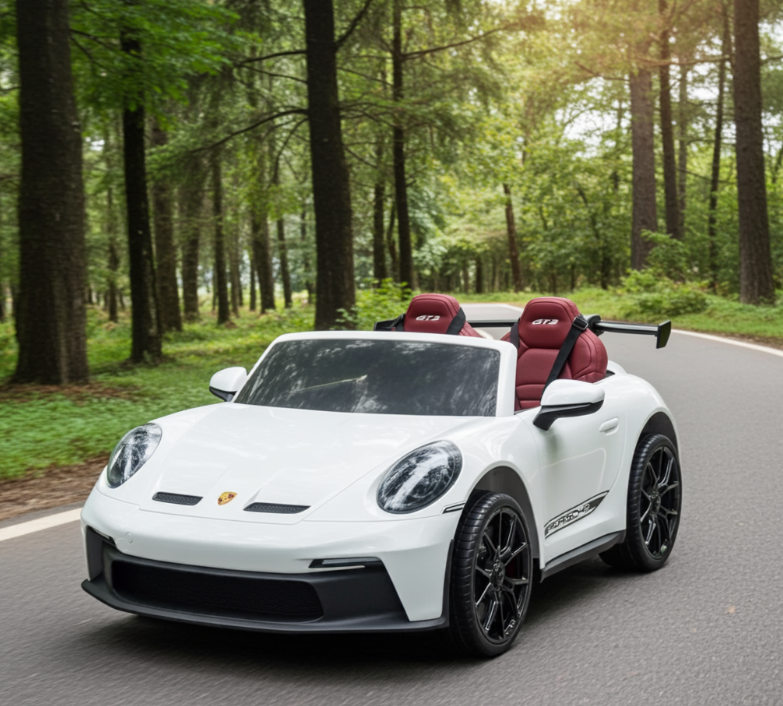 2026 24V Porsche 911 GT3 2 Seater Kids Ride On Car - NEW Silent Motor