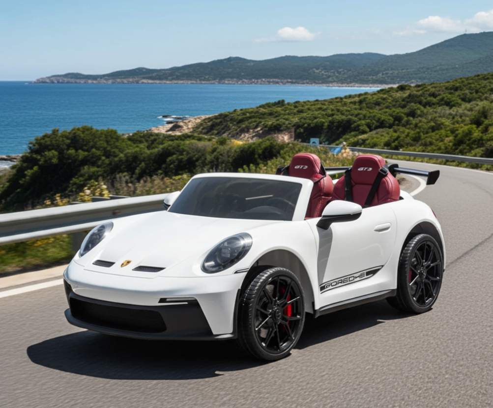 2026 24V Porsche 911 GT3 2 Seater Kids Ride On Car - NEW Silent Motor