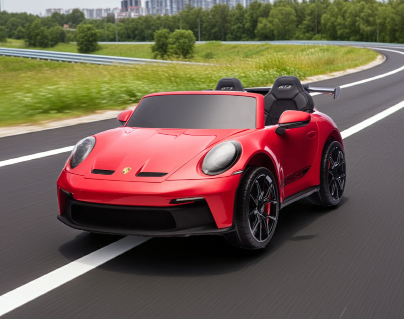2026 24V Porsche 911 GT3 2 Seater Kids Ride On Car - NEW Silent Motor