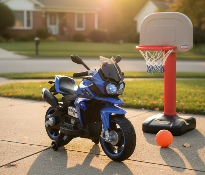 Kids Ride On Electric Motorbike (with removable training wheels) Ages 2-6