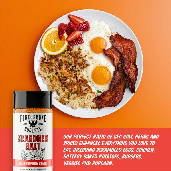 Fire & Smoke Society Seasoned Salt All-Purpose Seasoning – 7.1 oz
