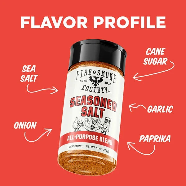 Fire & Smoke Society Seasoned Salt All-Purpose Seasoning – 7.1 oz