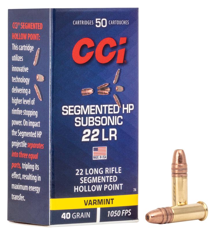 CCI Segmented Hollow Point 22 LR 40 Grain