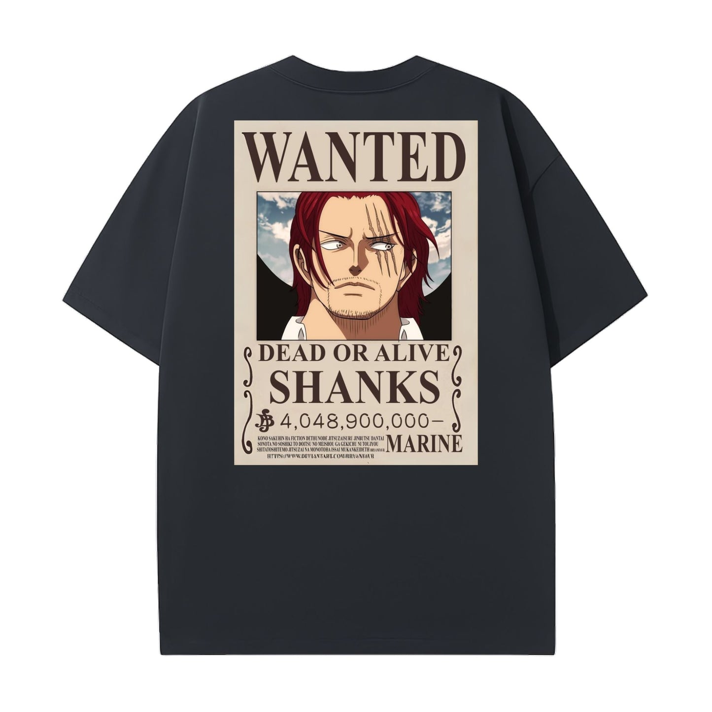 Shanks Wanted Poster T-shirt