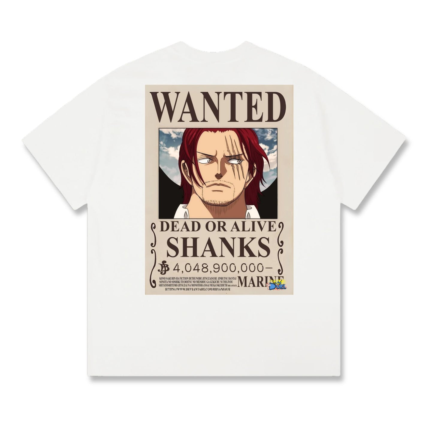 Shanks Wanted Poster T-shirt