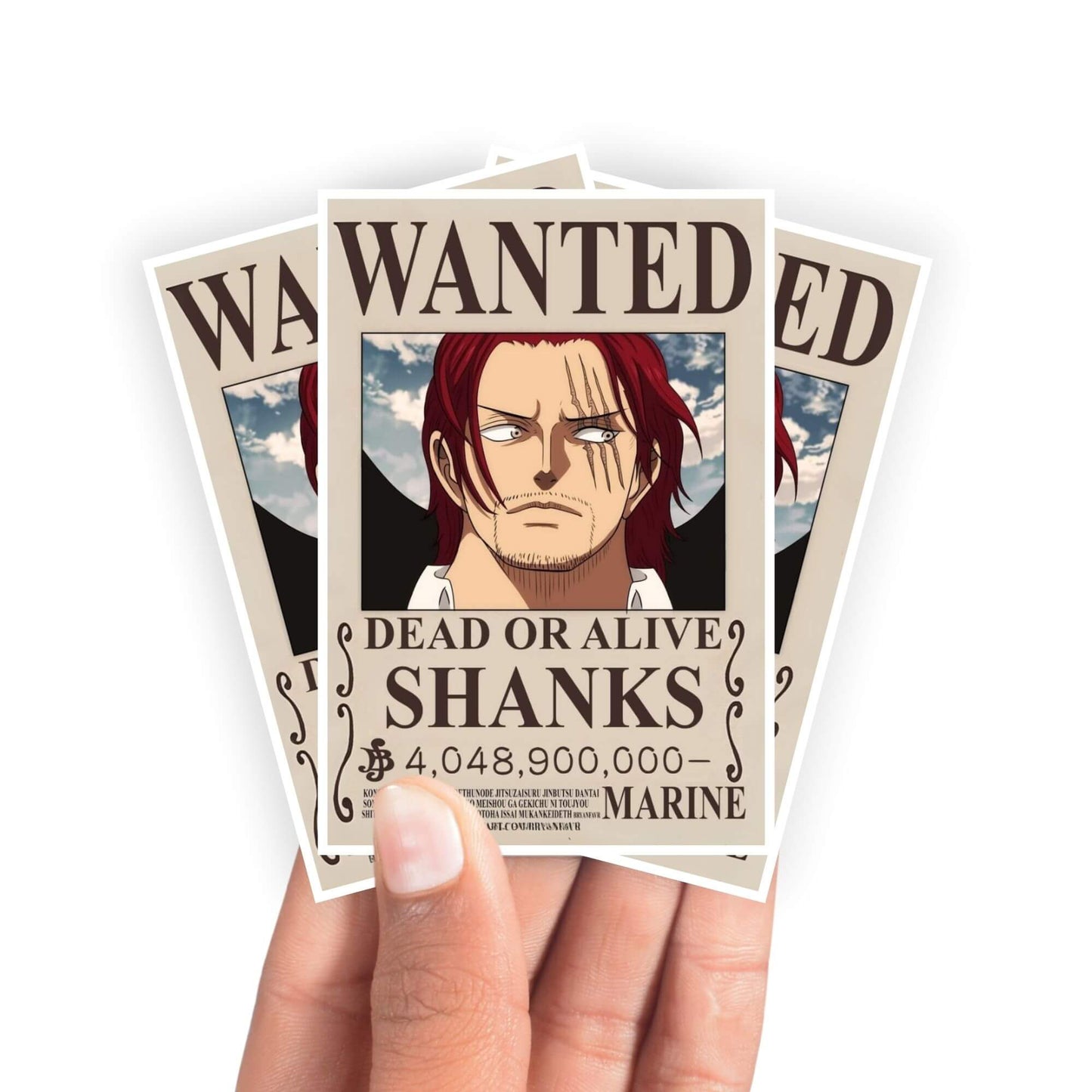 Shanks Wanted Poster Card Sleeves