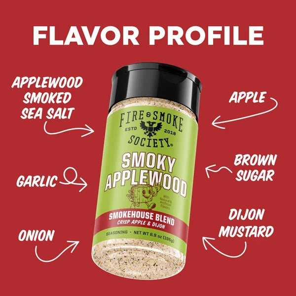 Fire & Smoke Society Smoky Applewood BBQ Rub – 6.9 oz
