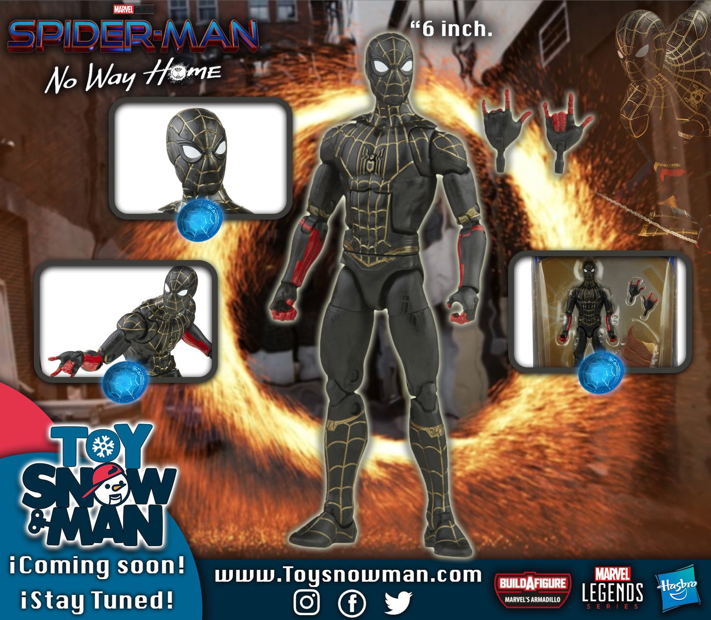 Marvel Legends Series Black & Gold Suit Spider-Man