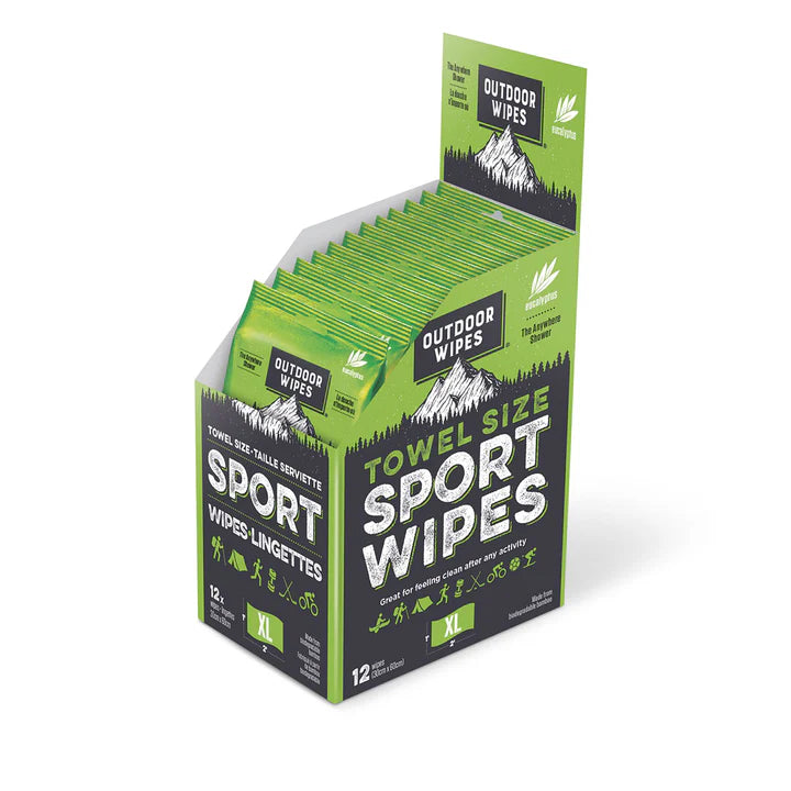 Outdoor Wipes Sport Wipes - XL - 12 Pack