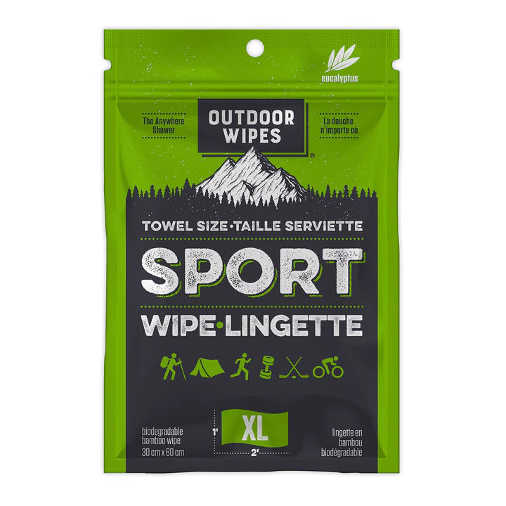 Outdoor Wipes Sport Wipes - XL - 12 Pack