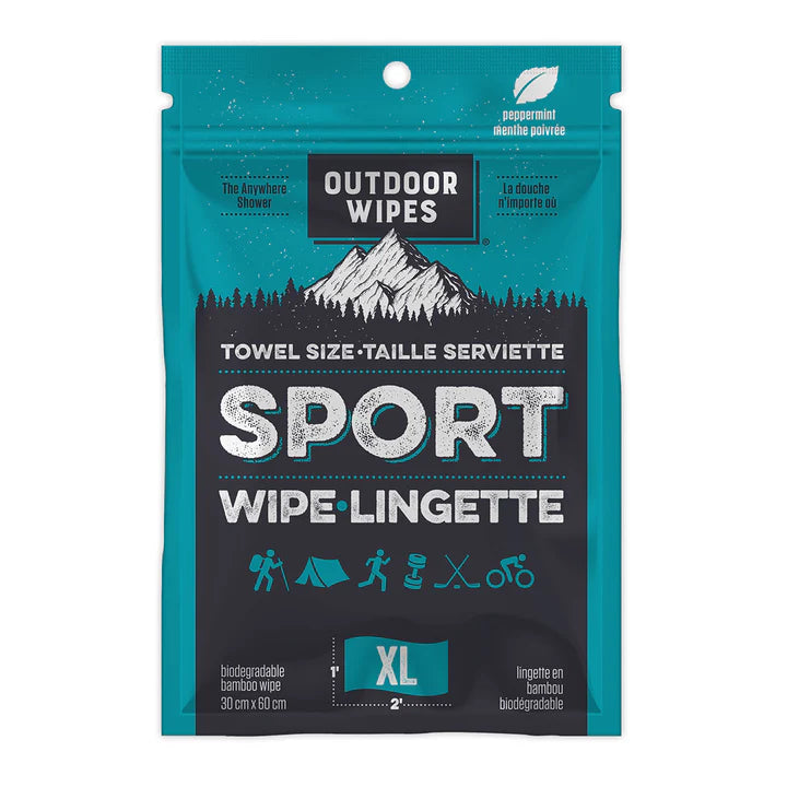 Outdoor Wipes Sport Wipes - XL - 12 Pack