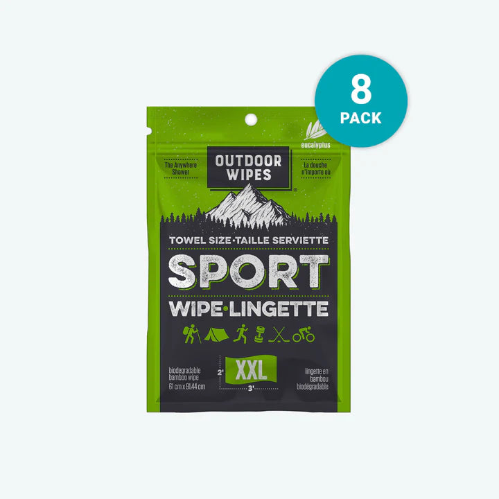 Outdoor Wipes Sport Wipes - XXL - 8 Pack