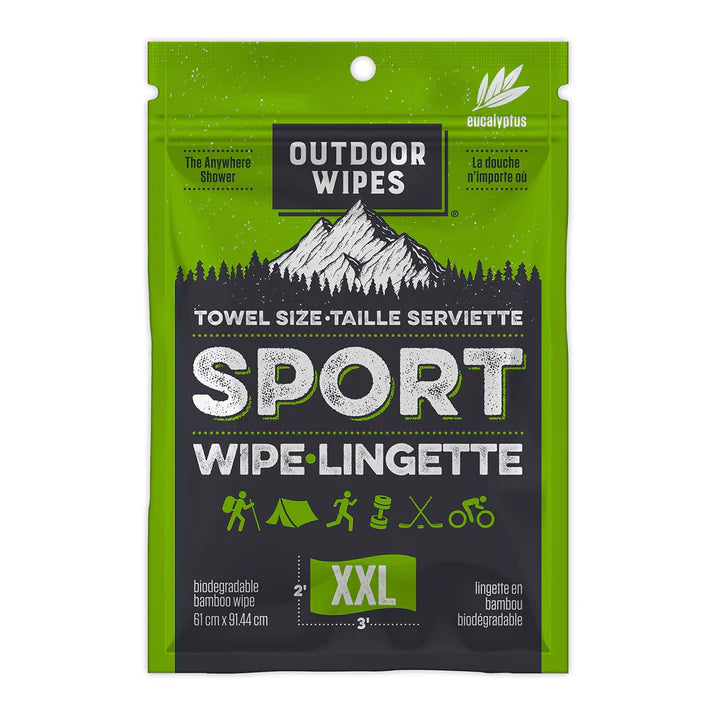 Outdoor Wipes Sport Wipes - XXL - 8 Pack